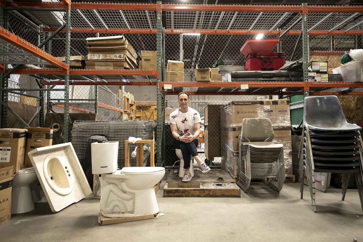 cprwarner's tweet photo. An interview surrounded by low-flow toilets and other eco-friendly fixtures.

Meet Denver’s new climate boss Wednesday on Colorado Matters. How Liz Babcock plans to electrify Denver—equitably.

(Photos by @KevinJBeaty who’s #1 in my book.) https://t.co/vCczLxft8x