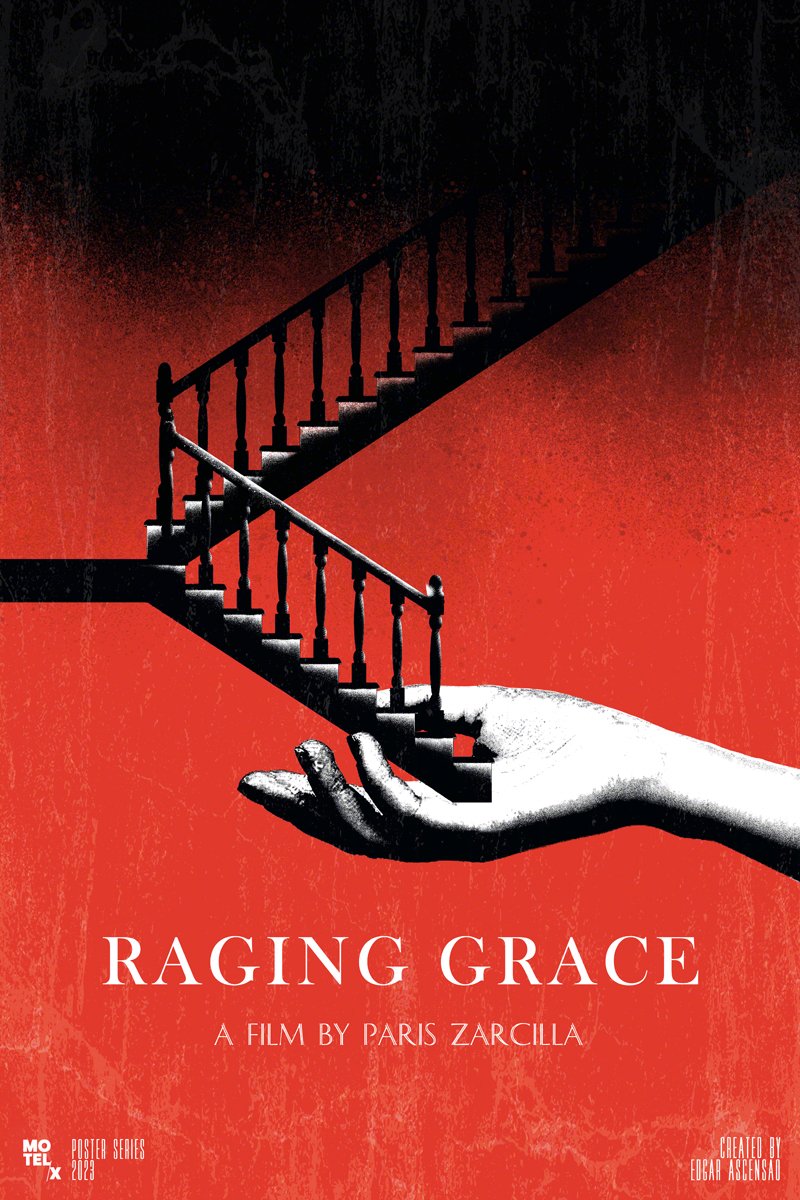 Day 9 of my #motelx2023 poster series is for the @ParisZarcilla UK🇬🇧 movie #RAGINGGRACE. An undocumented 🇵🇭 Filipina immigrant lands a care-worker job for a terminal old man, securing a better life for her and her daughter. But a dark discovery threatens to destroy everything.