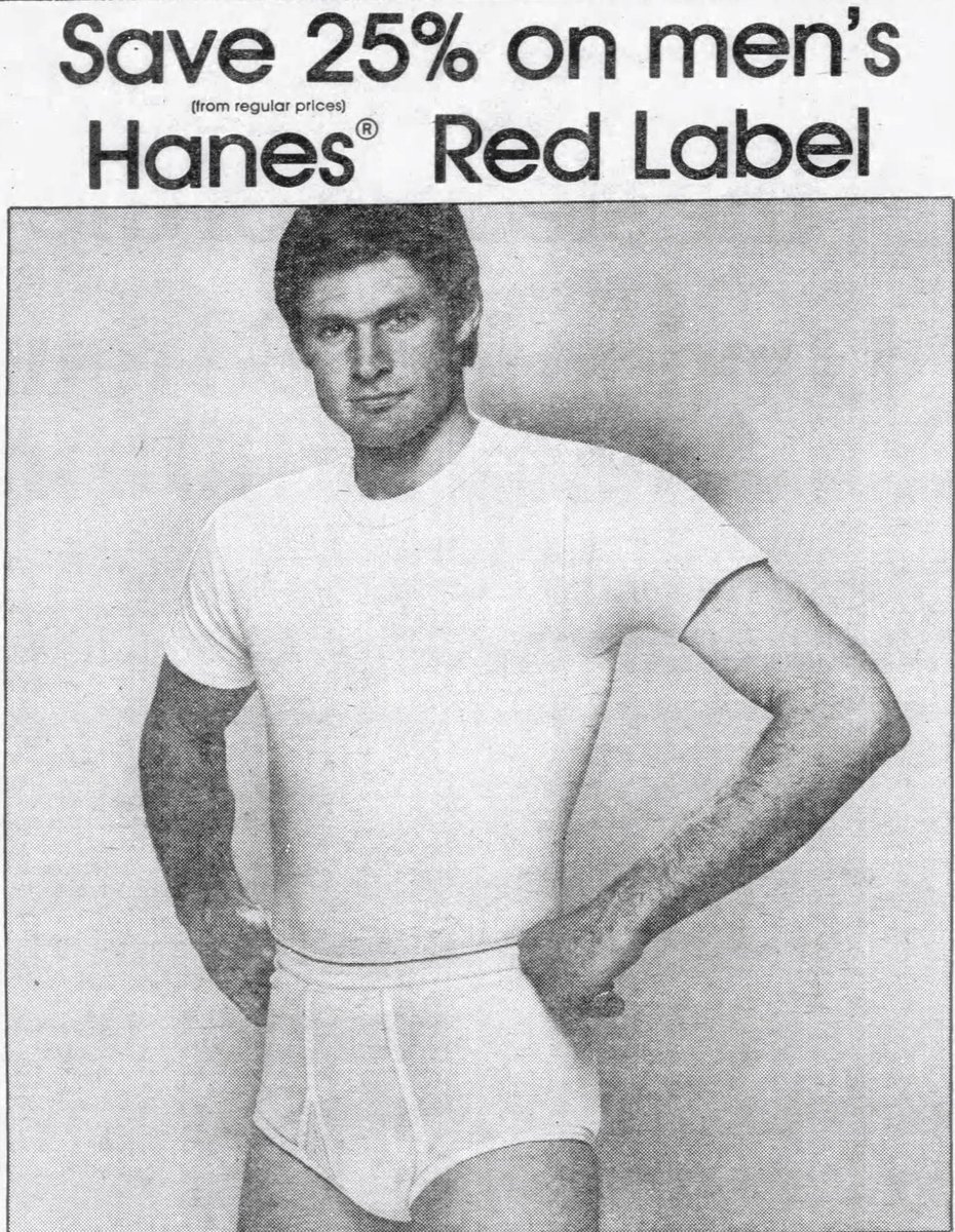 Briefs Fiend on X: Vintage Hanes Ads part 3 + a horizontal fly-I've