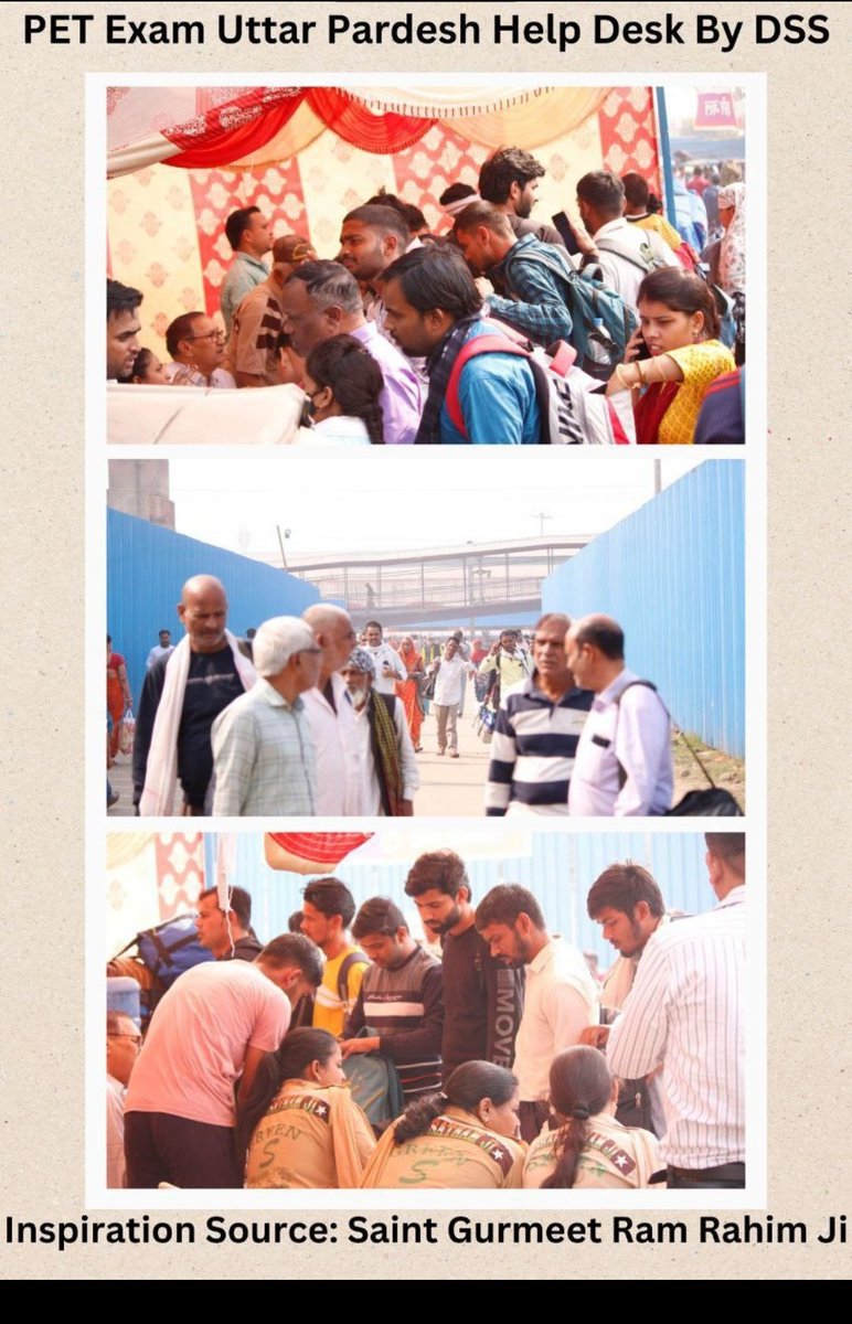 RoliPrajapati5's tweet image. Dera Sachcha Sauda was organized to inform the candidates about PET through help desks at various places in the state.  This great thing should be greatly appreciated and such camps should be continued in the upcoming examinations
#PETHelpDesk