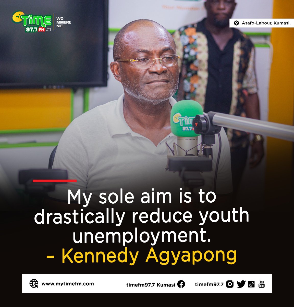 TimeFM977's tweet photo. Some excerpts from our exclusive interview with Hon. Kennedy Agyapong. #TimeFM 

#NSMQGrandFinale https://t.co/xJBvPUvHgE