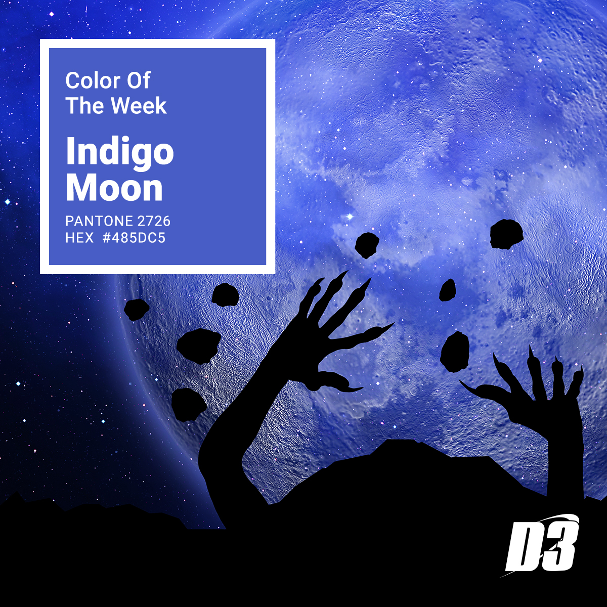 Our color for this week, Indigo Moon, will set the mood for a spooky halloween week.