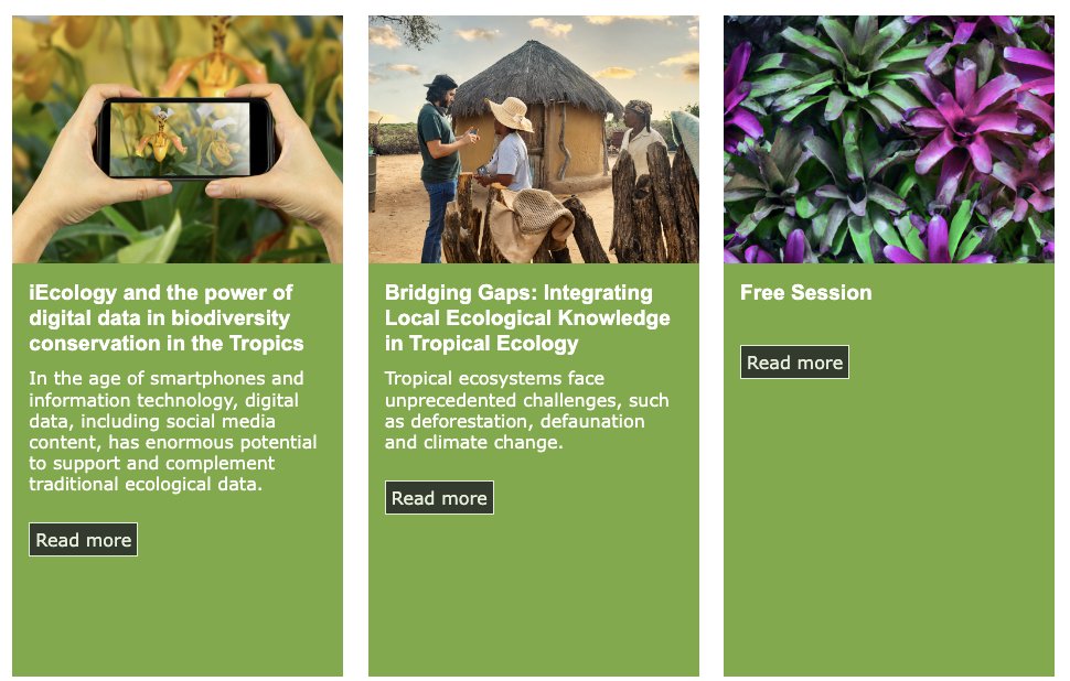 @Tropical Ecology (@soctropecol) on Twitter photo 📣 Call for Abstracts #Gtoe2024 in Lisbon, 🇵🇹: While waiting to register between 30 Oct-30 Nov, we invite you to consult the list of approved sessions (20 themes + free), and to select where to submit abstracts for paper (1) and poster (up to 2). soctropecol-conference.eu/index.php?cat=… 📣 Call for Abstracts #Gtoe2024 in Lisbon, 🇵🇹: While waiting to register between 30 Oct-30 Nov, we invite you to consult the list of approved sessions (20 themes + free), and to select where to submit abstracts for paper (1) and poster (up to 2). soctropecol-conference.eu/index.php?cat=…