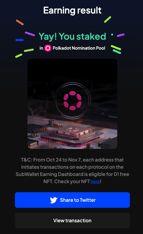 0x_pastaMan's tweet photo. I'm staking DOT @Polkadot via @subwalletapp
 https://t.co/0fyXe0wiyC #EarnMany #PolkadotSupporter #StakeDOT #EarnMany 

@Dr_Sirjey @fredchristus @rudayruday https://t.co/YE4BNAEknT
