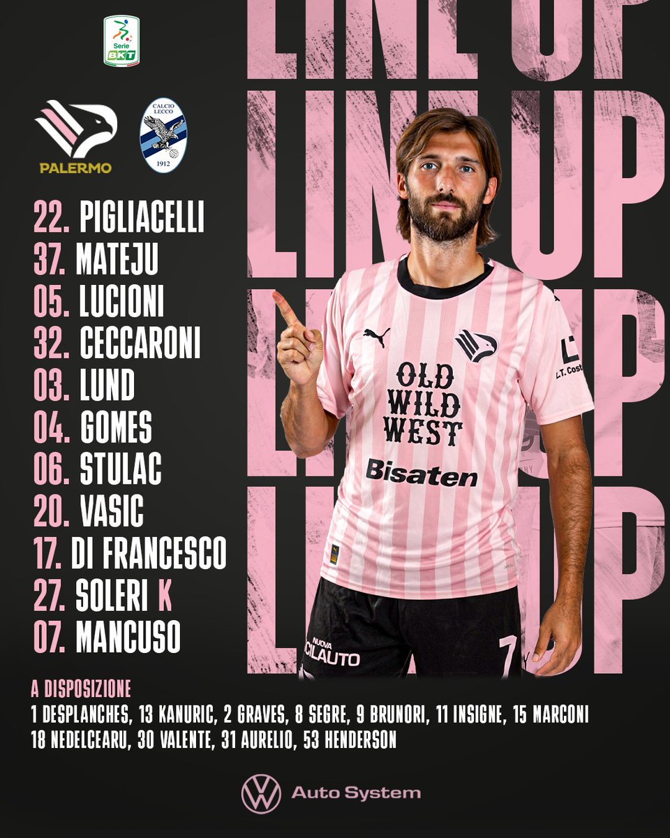 Palermofficial's tweet photo. Ecco il nostro 11 iniziale per #PalLec π¦
DAI RAGAZZI ππ€ https://t.co/x1wfSLhwkz