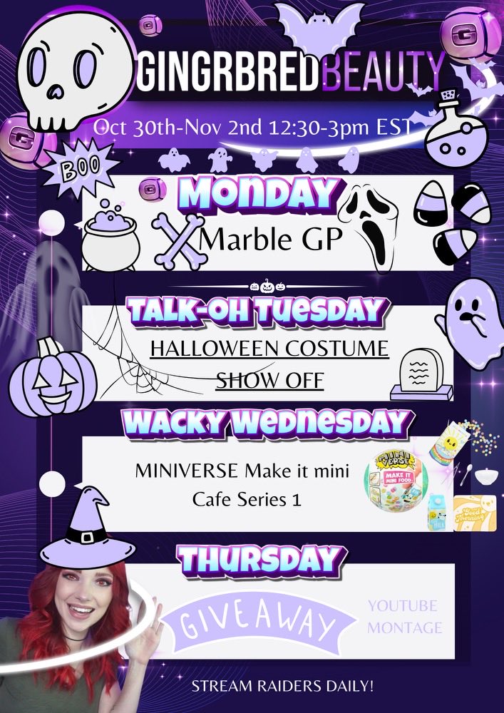 bbibb123's tweet photo. Does anyone remember a 4 stream week for @gingrbredbeauty? Next week it is happening. Full week hype, starting tomorrow at 12:30pm EDT she will be live. Been a long time coming. https://t.co/ZVEeSgwYs1
