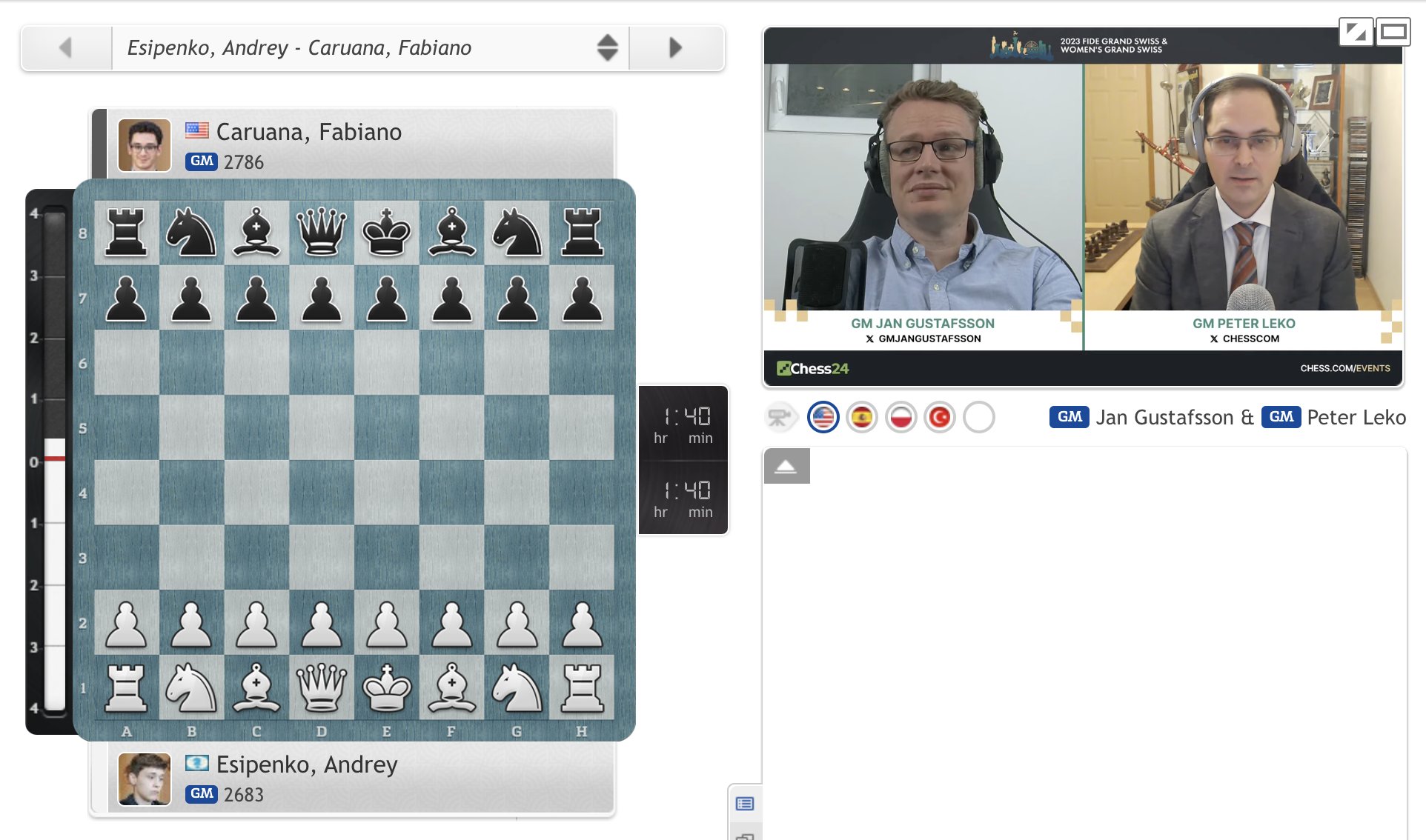 chess24.com on X: We're live with Jan & Peter for Round 5 of