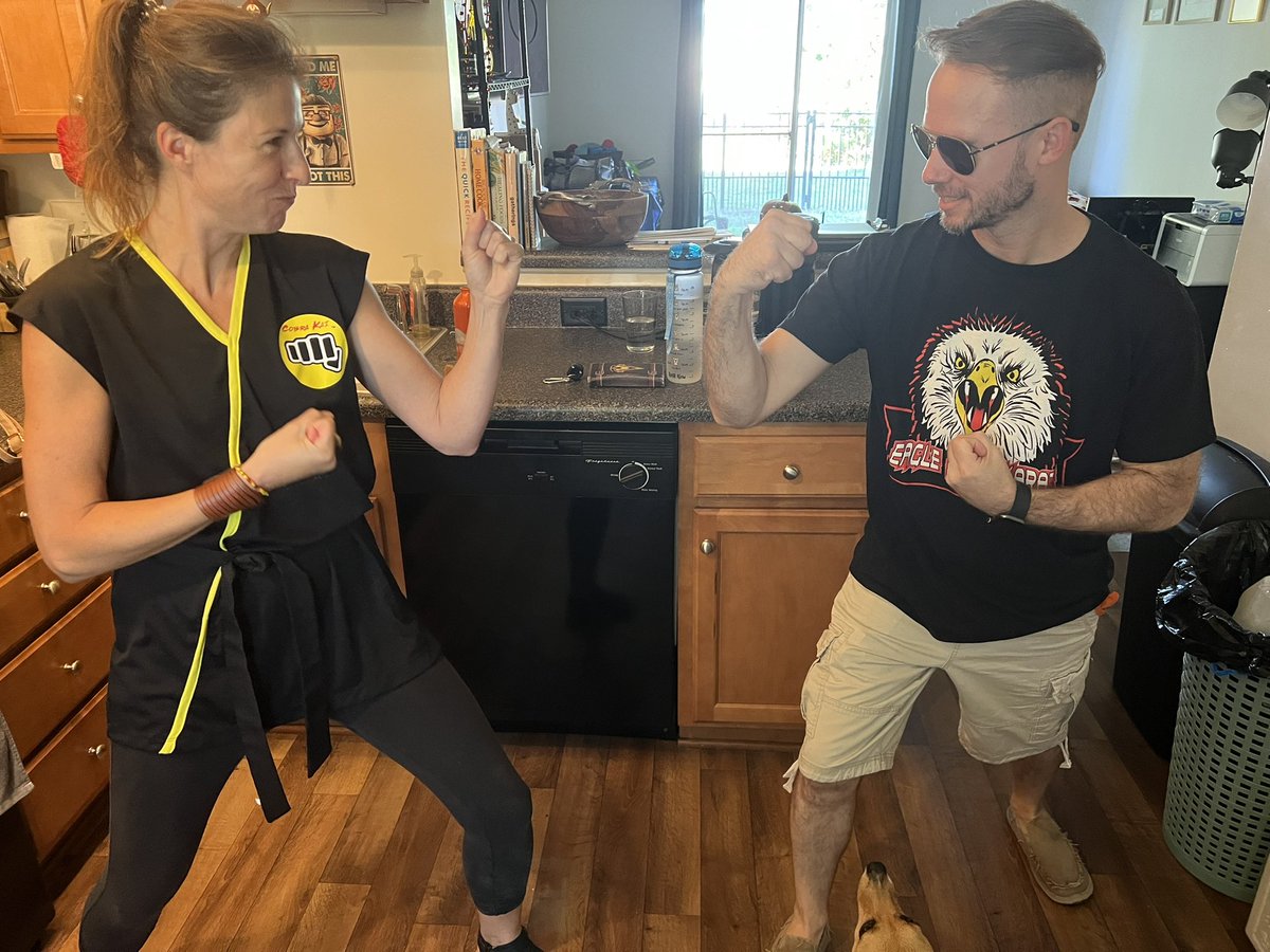 And I fought my #southafrican sister-in-law visiting from #London. #CobraKai vs   #EagleFang