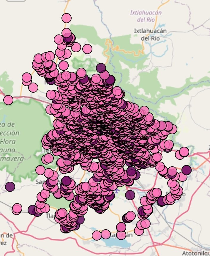 YaNiPaper's tweet image. Oigan, hice un mapita interactivo que geolocaliza los puntos donde hubo una violación o feminicidio en la ciudad de Guadalajara, además de un buscador de casos por colonia.  Ojalá puedan navegarlo. A ver qué les parece.

…nciacontramujeres-yanipaper.glitch.me