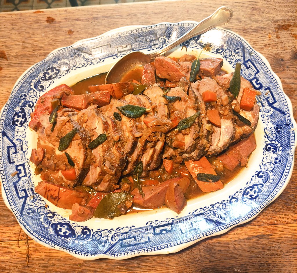 Did a slow cooked pork with quinces and - though I say it myself, etc - it's very good.