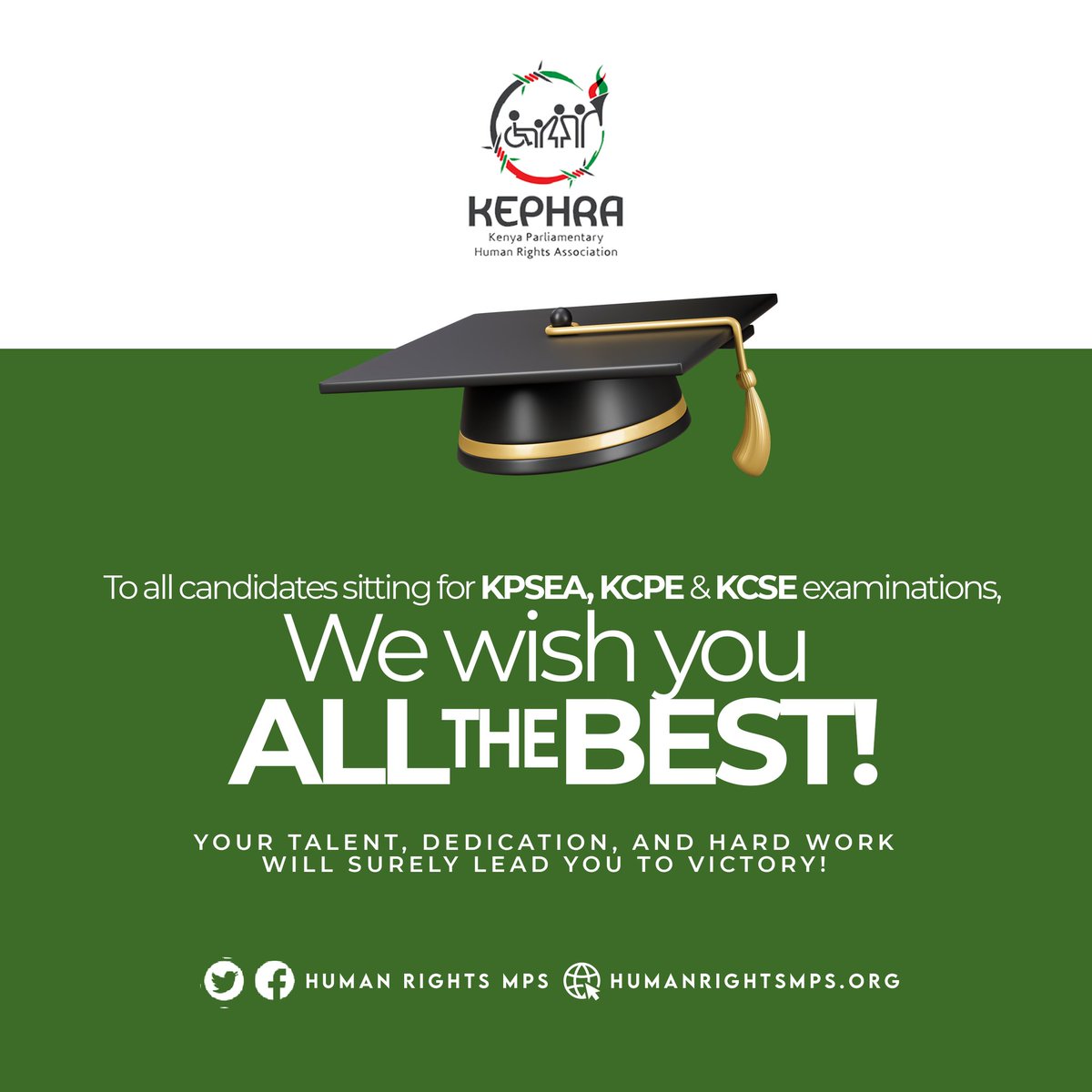 Sending  encouragement &amp; positivity to all the #KPSEA #KCPE &amp; #KCSE candidates embarking on their national exams!
Believe in yourself, stay focused, and own the brilliance within you. 
You've got this ! 📚✨

 #Success #NationalExams #HumanRightsMPs 

<a href="/OyugiKwame/">Kwame Oyugi</a>