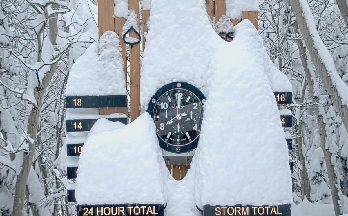 AspenSnowmass's tweet photo. Missing: our snow stakes. Last seen yesterday. https://t.co/8PdlaA6oz9