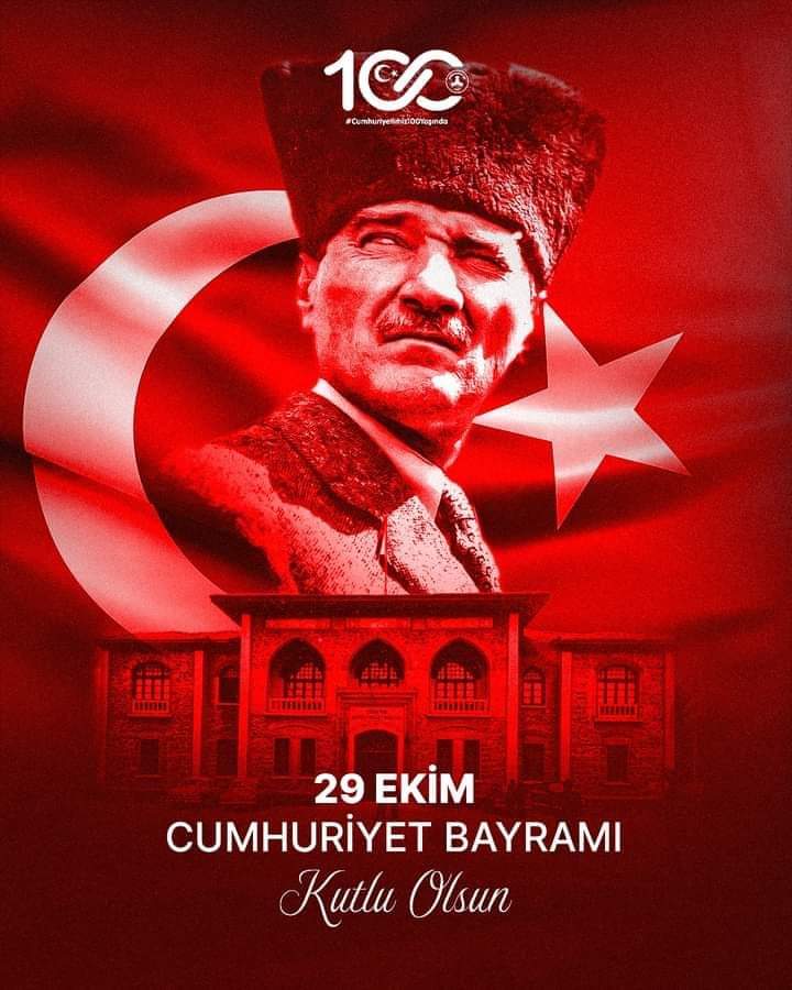 FOzdikicioglu's tweet photo. 🇹🇷 Cumhuriyetimizin kuruluşunun 100. yıl dönümü kutlu olsun.

Başta Gazi Mustafa Kemal Atatürk olmak üzere bizlere Cumhuriyeti armağan eden şehit ve gazilerimizi saygı ve minnetle anıyorum.
#29EkimCumhuriyetBayramı
#Cumhuriyetimiz100yaşında https://t.co/exC8zT1L9O