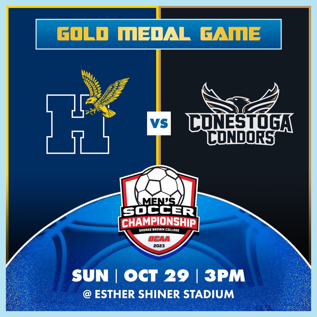 George Brown College Athletics (@gbc_huskies) on Twitter photo ๐จMEDAL MATCHES๐จ
Hardware is on the line today!
The Huskies battle the <a href="/SenecaSting/">Seneca Sting</a> for ๐ฅ.
The @humberhawks and the @cc_condors duel for ๐ฅ and a spot at the @ccaasportacsc National Championship!
โฐ: 12pm/3pm
๐: Esther Shiner Stadium
๐บ: Click the link in our bio. ๐จMEDAL MATCHES๐จ
Hardware is on the line today!
The Huskies battle the <a href="/SenecaSting/">Seneca Sting</a> for ๐ฅ.
The @humberhawks and the @cc_condors duel for ๐ฅ and a spot at the @ccaasportacsc National Championship!
โฐ: 12pm/3pm
๐: Esther Shiner Stadium
๐บ: Click the link in our bio.