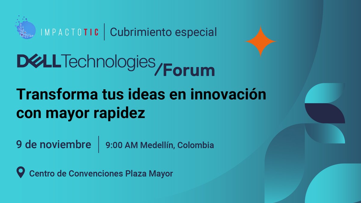🚨Únete al #DellTechForum, la conferencia líder en tecnología para innovadores y líderes empresariales. Explora tendencias, tecnologías de vanguardia y casos reales de transformación empresarial. ¡Registro gratuito! #EventosTIC @delltechlatam  zurl.co/fnBu