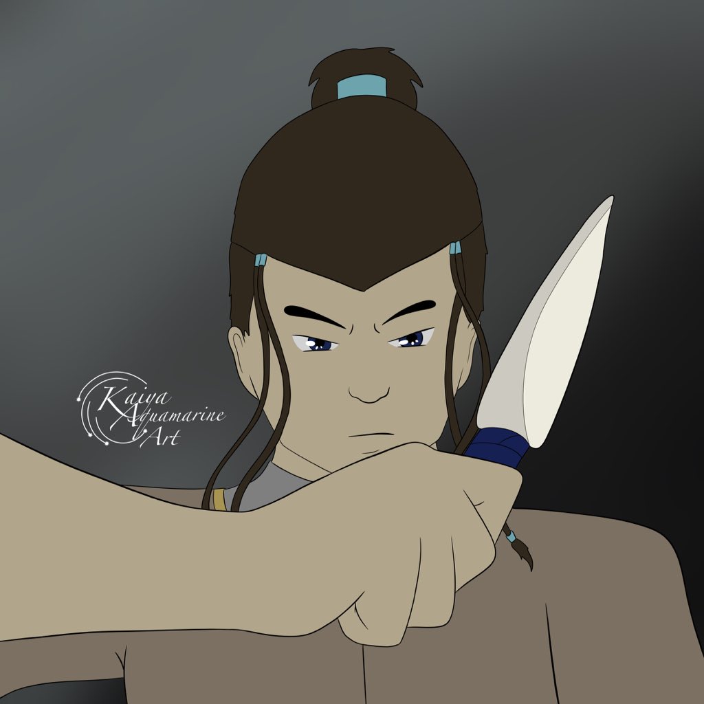 KaiyaAquamarine's tweet image. OC-tober day 29: Knife
Real simple one for this. Will admit had not much creativity with this. Sorry lol. But Xairen with his knife haha

#OC #originalcharacter #AtlaOC #LokOC #AvatarOC #Xairen #knife #Prompt #Drawing #October #Inktober #Art #procreate