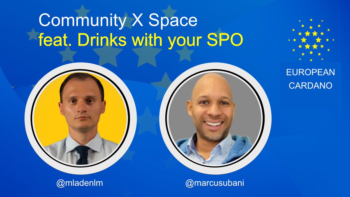 EuCardano's tweet image. Join our Kick-off event #DrinksWithYourSPO
by @MladenLm with @marcusubani as guest. ❤️

Once a month, Mladen [RUMOR] SPO will have a short session with a #Cardano #stakepoolOperator. 🔥

Twice a week, you'll find more in-depth sessions on his profile 🌱