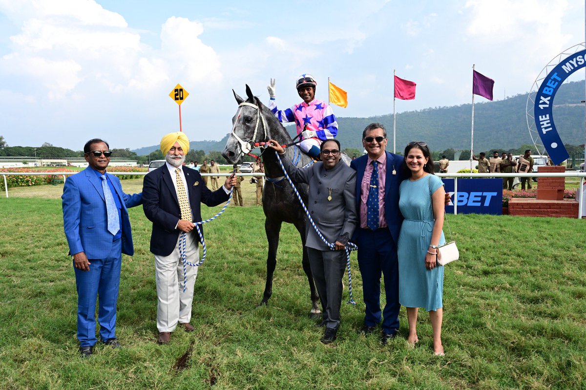 Touch of Grey wins the Mysore Derby (Gr.1) trained by Satish Narredu and ridden by Suraj Narredu