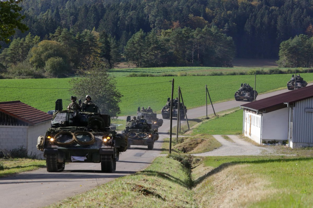 USArmyEURAF's tweet image. "We got us a convoy"

#ICYMI, nearly 100 vehicles from @3rd_Infantry recently convoyed from @7thATC's GTA to #JMRC for exercise #CombinedResolve 24-01.

#CBR is a #USAREURAF exercise designed to prepare @USArmy ABCTs in support of @NATO deterrence initiatives.

#StrongerTogether