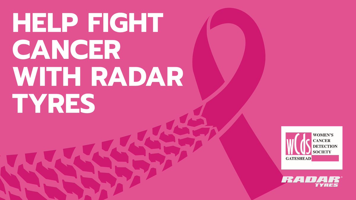We'll donate £1 for every Radar Tyre sold in our retail branches during October #BreastCancerAwarenessMonth to the Women's Cancer Detection Society to help women in our area. 

Visit ow.ly/bZos50PTZPh for more information

🎗