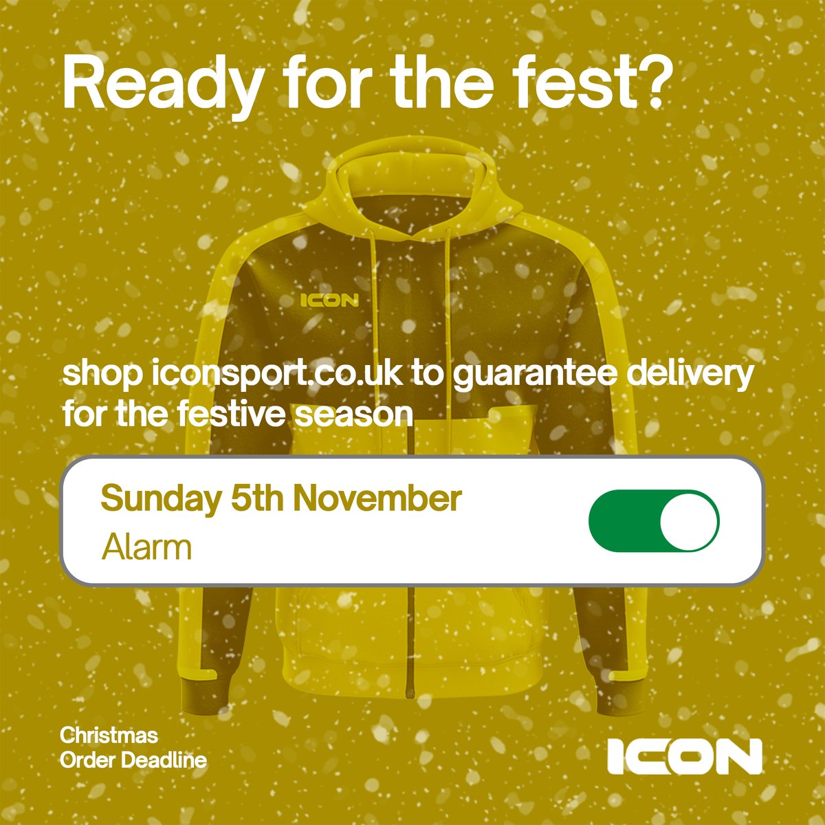 Everything ready for the holiday? 1 WEEK left until our Christmas Order Deadline! 🕛⏰ Order now to get your bespoke teamwear delivered in time for Christmas. ❓Got a question? DM us or email: sales@iconsports.co.uk #iconsports #iconsportsuk #teamwear #strengthinunity