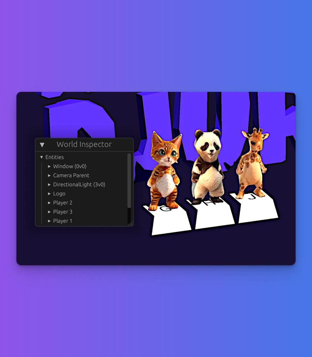 ostwilkens's tweet image. #bevyengine tip of the day:
If you're using bevy-inspector-egui, you can use the Name component to easily keep track of your entities in the overview.