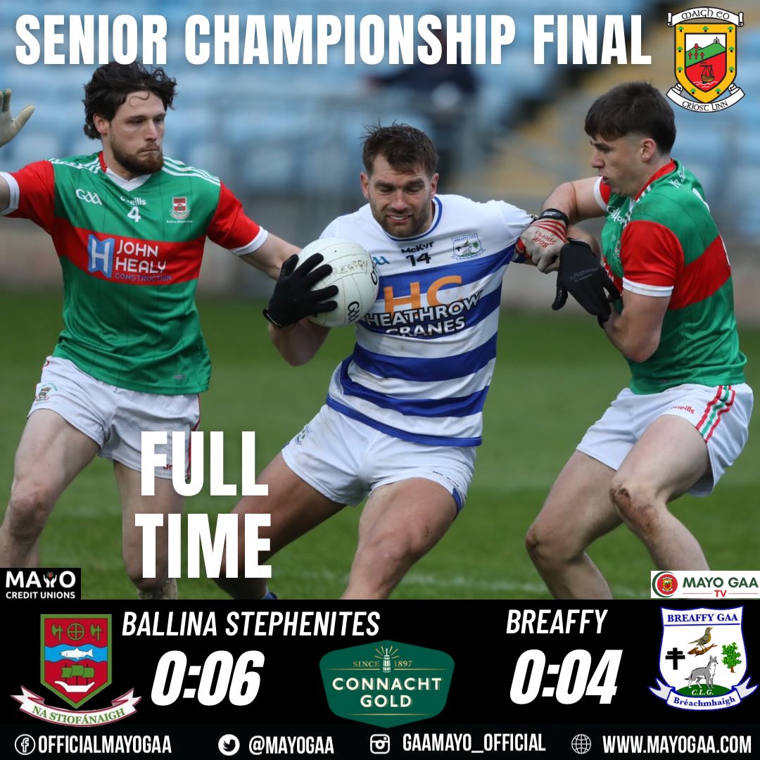 MayoGAA's tweet photo. Full time and @NaStiofanaigh are Senior Champions 2023 https://t.co/ZW2tRccDWF