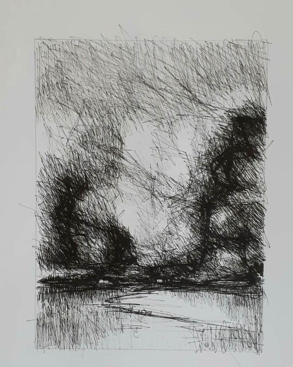ArtyNewts's tweet image. Penwork drawing. The freedom of mark making that can lead to abstraction. #abstractart #abstraction #contemporarycomposition #contemporaryart #pen #pendrawing #devonlandscape #devonartist
