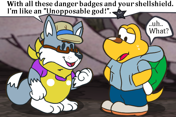Luketwolf1's tweet image. Setting up "Danger Mode Mario" in Thousand Year Door really feels like this a lot of the time.
#PaperMario #TYYD #Koops #KoopaTroopa