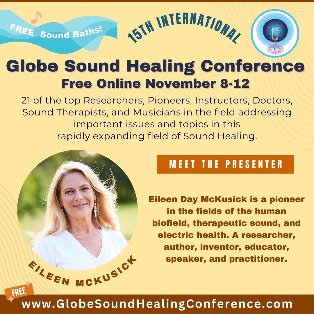 SoundHealingJoy's tweet photo. Register for FREE to experience the 15th International Globe Sound Healing Conference!

Featuring the world’s leading Sound Researchers, Scientists, Healers and Musicians.

Enjoy Sound Healing Baths before each Presentation!

Sign up today! https://t.co/F19SC6Iywu

#conference https://t.co/ovHVA5qUot