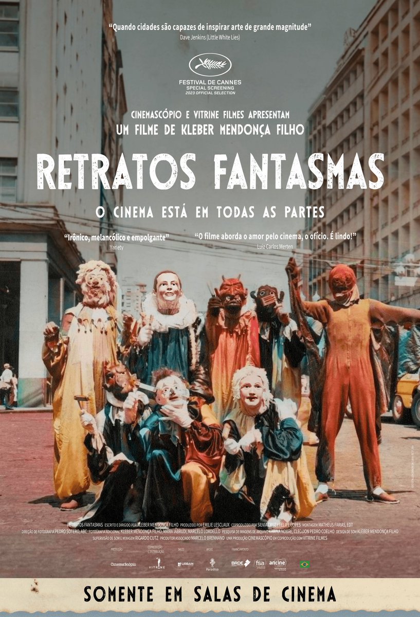 "Acabo de assistir Retratos Fantasmas, documentário brasileiro pré selecionado ao Oscar. Uma satisfação renovada contemplar a direção  de <a href="/kmendoncafilho/">Kleber Mendonça Filho</a>, que retrata a pujança da cultura nacional, em especial da região Nordeste, da minha querida Recife e de Pernambuco, terra do