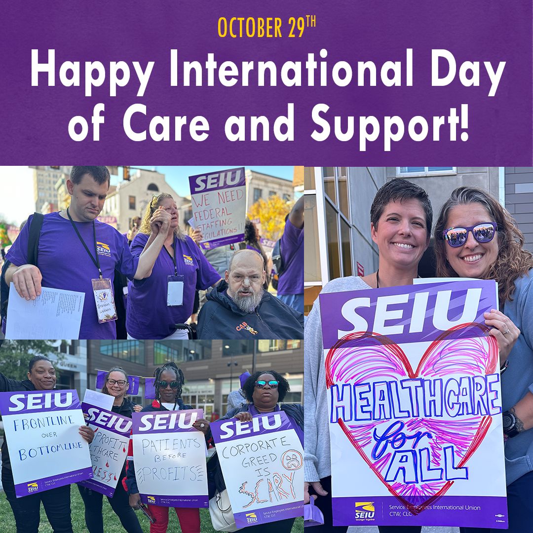 Happy first UN International Day of Care and Support! We join <a href="/uniglobalunion/">UNI Global Union</a> in celebrating the healthcare workers who stand up and speak out for safe, dignified care for their patients, residents, and consumers. #TogetherWeCare #Care2023