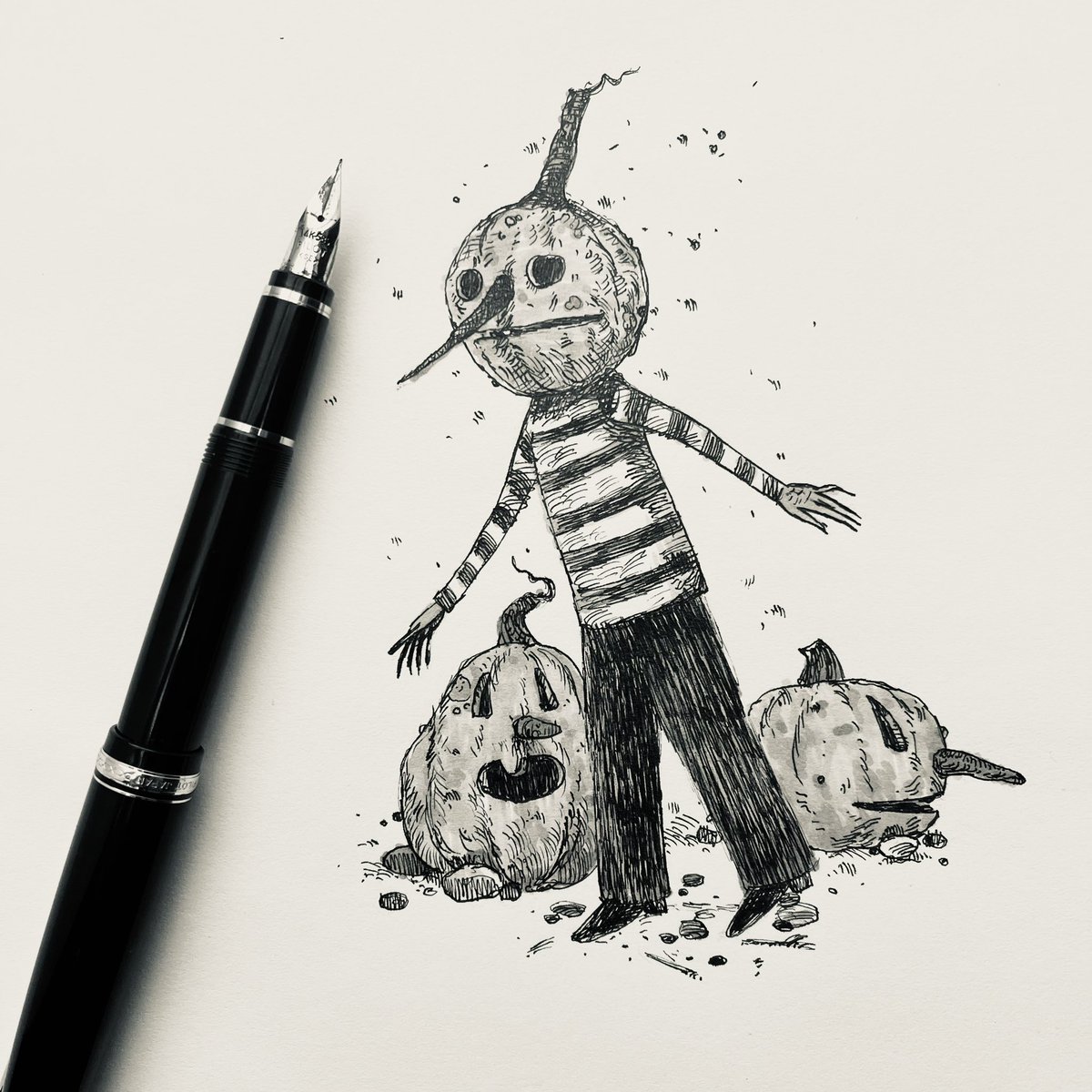 Almost time…
#sketchbook #sketch #halloween #inkdrawing #inkdrawings #illustrator #illustration #jackolantern #pumpkinpatch #punpkin #penandinkdrawing