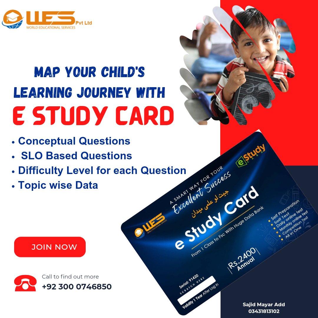 ای-سٹڈی کارڈ: دیجیٹل تعلیم کی دنیا کا دروازہ"
#WESeStudyCard
<a href="/wesedu737/">World Educational Services</a>