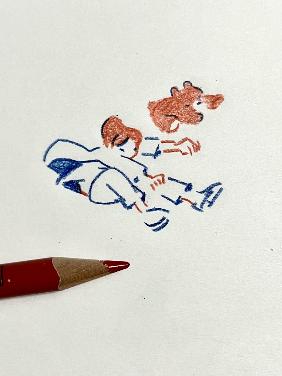 「 赤青鉛筆で描いています」|ryukuのイラスト