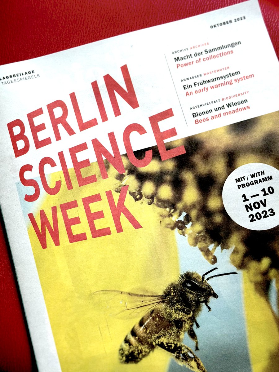 🔬Join us for Berlin Science Week 2023! 

From November 1st to 10th, with over 200 events. Dive into fascinating science talks, slams, performances, and exhibitions covering a wide range of topics. 
-Berlin celebrates science, don’t miss it!-

berlinscienceweek.com/programme/