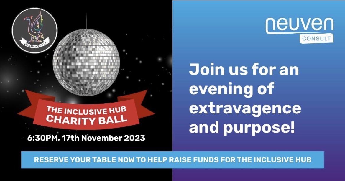 Next month is our first fundraising event kindly organised by @NeuvenConsult Any chance we could get this Hashtag trending please? #TheInclusiveBall2023