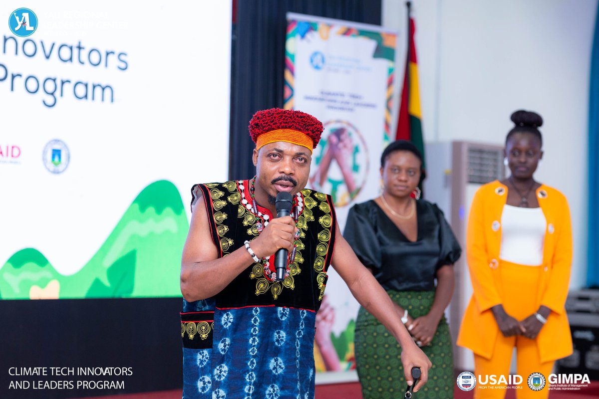 YALIRLCWAAccra's tweet photo. Our beautiful journey came to an end on Friday. The closing ceremony was a moment of reflection, gratitude, and hope. Special thanks to all those who made this incredible journey possible. A Curtain Falls, the Stage Awaits!
#yaliclimatetechprogram #youngleaders #AfricanLeaders https://t.co/m0srHjvB3w