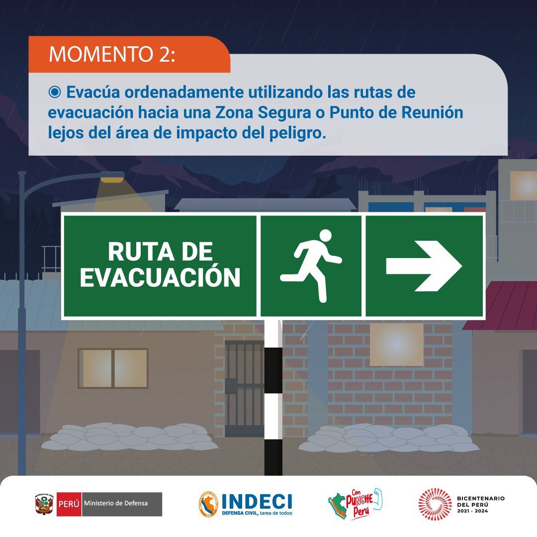 indeciperu's tweet photo. ✅Conoce los tres momentos importantes para desarrollar el ejercicio del 3.º #SimulacroNacionalMultipeligro2023 ante lluvias intensas y peligros asociados. 

 📢 ¡Participa este lunes 6 de noviembre a las 8:00 p. m.!

#LaPreparaciónEmpiezaContigo https://t.co/yYlP24YlKG