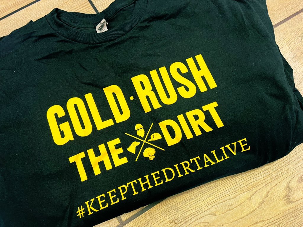 thedirtGR's tweet photo. GIVEAWAY 16!!
Let’s get THE DIRT back on our TV’s for next season. Get our voice heard!!
Follow this page and RETWEET this tweet for a chance to WIN this T Shirt, open worldwide,
few different sizes available 
Good luck and thank you all!#KEEPTHEDIRTALIVE @Discovery @Gold_Rush #GoldRush #Retweet  @ChristoDoyle thanks to everyone for the support so far!!!