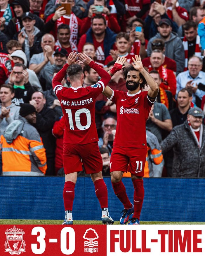 3 goals..
3 points..
Clean sheet at Anfield 🙌🔴
 
#LIVNFO