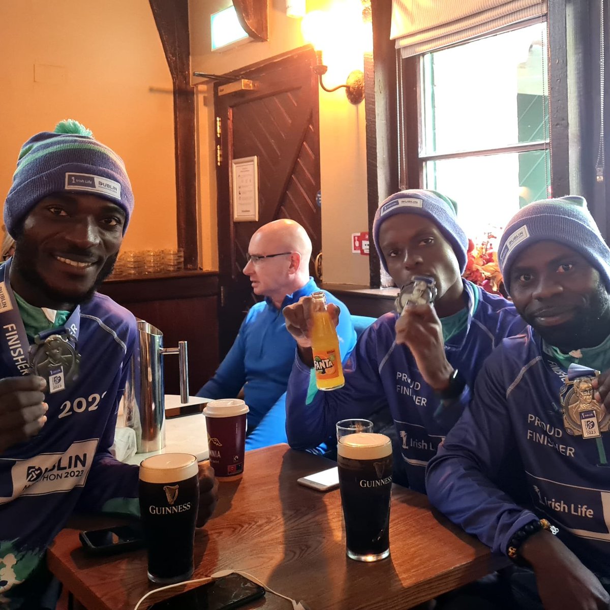 👊 WHAT A DAY! What a team! Well done to all at the @dublinmarathon ! What a group of legends from Croatia, Nigeria, Zimbabwe, Botswana, Ireland, Bolivia, Ghana, Togo, Gibraltar & South Africa. All coming together to #RunAsOne on the streets of Dublin