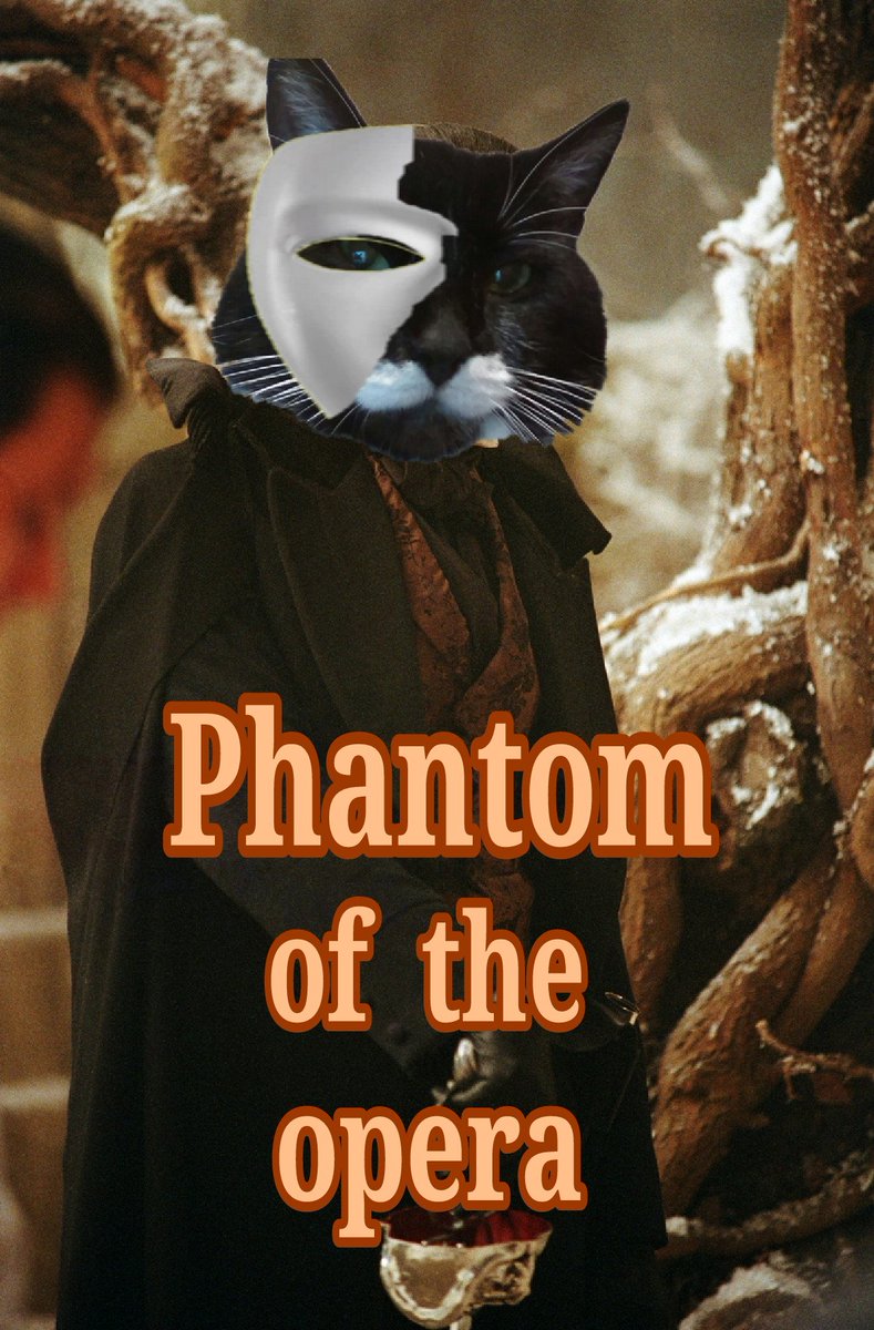 Hello everyone.

I'm ready for the 
 #HalloweenCatParade23 

( Olly clears his throat )...

THE PHAAAAAAAAAANTOM OF THE OPERA IS HERE.....
INSIDE YOUR MIND !