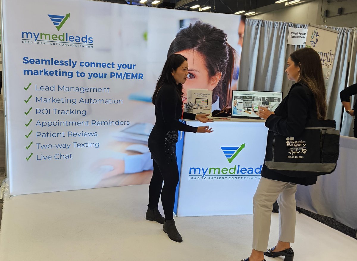 MyMedLeads's tweet photo. Come visit us at Booth 812 at Plastic Surgery, The Meeting. #plasticsurgery https://t.co/1m5fepY2yP