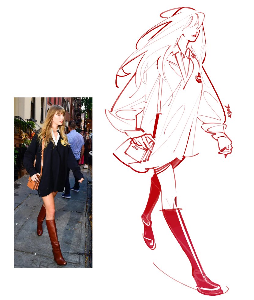 long hair boots bag 1girl walking handbag blonde hair  illustration images