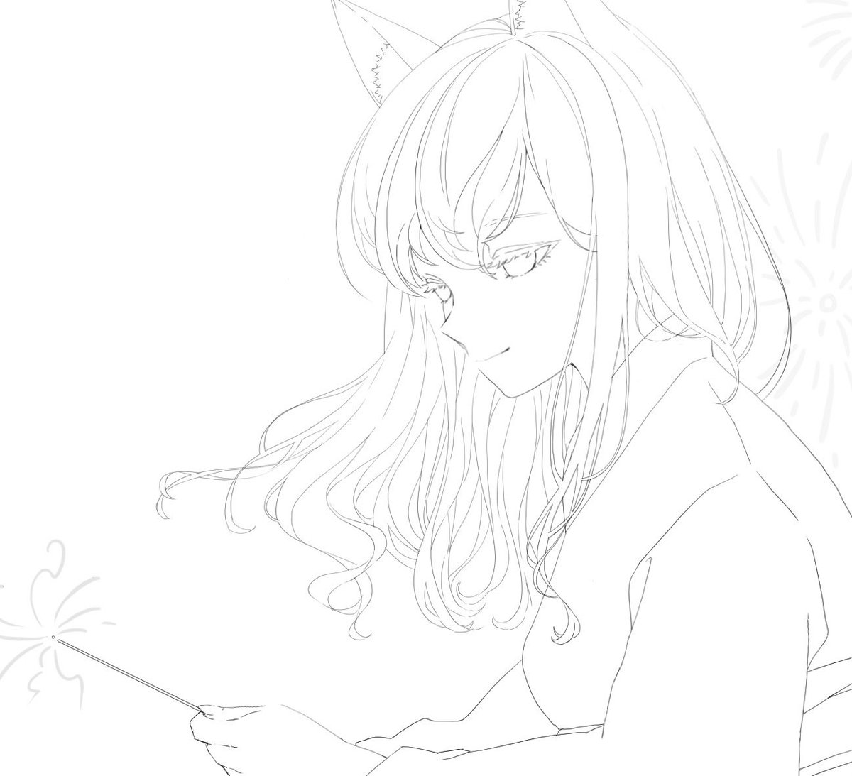 線稿🎨
一邊摸索著一邊前進