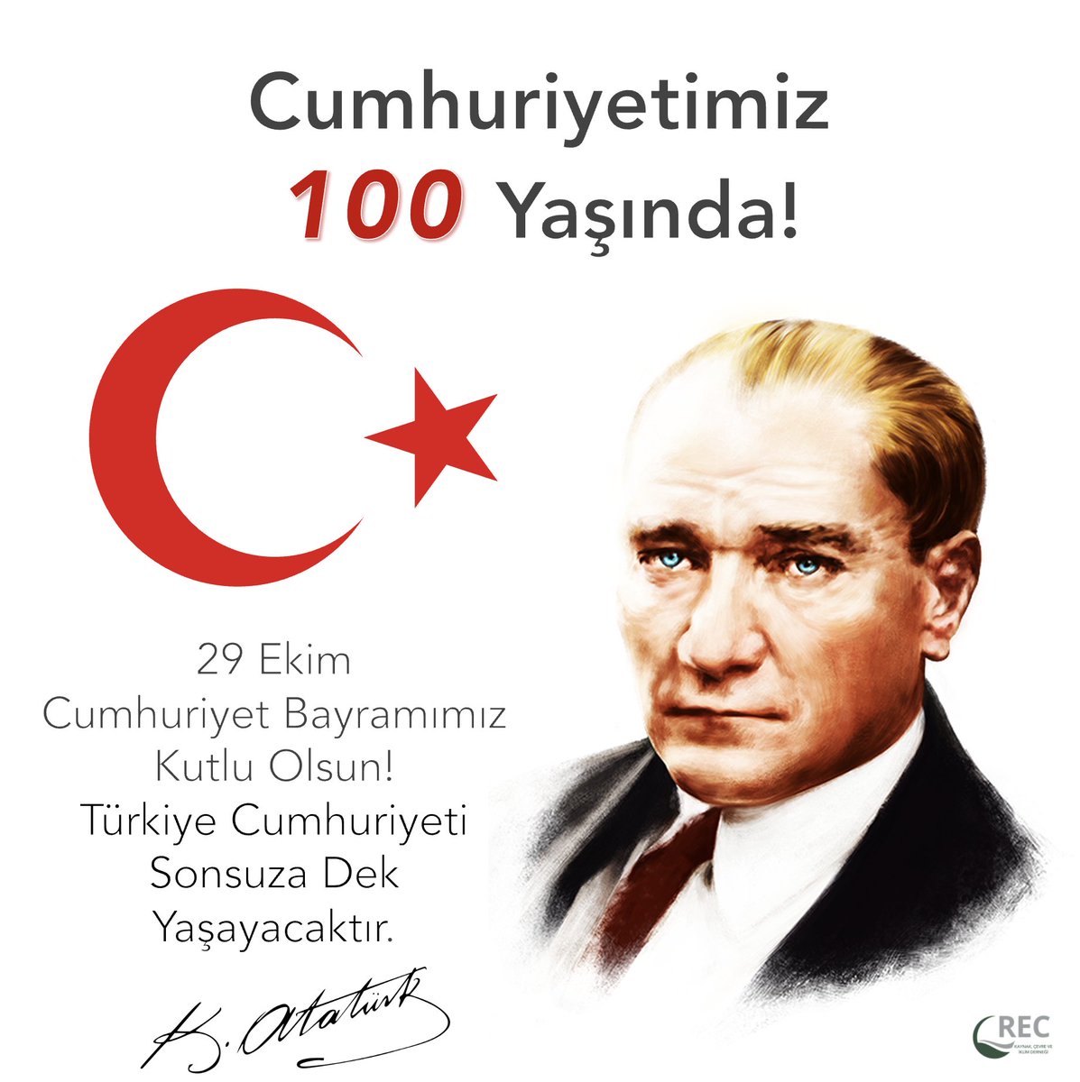 Cumhuriyetimizin 100. yılı kutlu olsun. Çok yaşa Türkiye Cumhuriyeti!