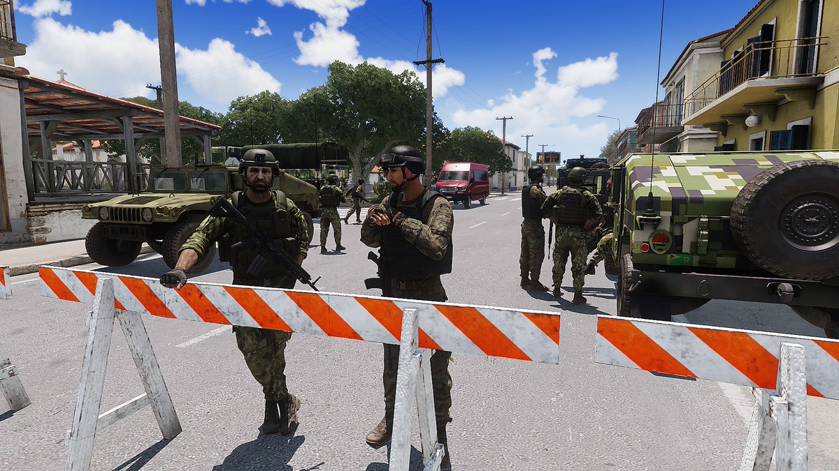 AltisDefence's tweet image. There were clashes between security forces and local militias reported in La Trinité.
The situation was stabilized and brought under control by the AAF.
The AAF and MDF (Malden Defence Force) is increasing its security presence.

#arma3