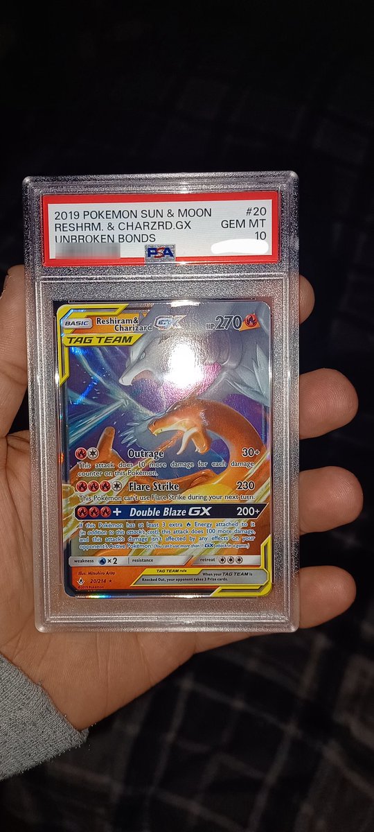 PokeTr0yz's tweet image. #PokeTr0yz New Add-on 2 My #SlabCollection, I Purposely Blurred Cert Info. Beautiful Card, New Add-on #PersonalCollection #Pokemon #CharizardxReshiram #Psa10 #PokéRevPak #SilverBonus #BlackWhiteEra #BoundariesCrossed - 4 More 2 Go🔥 #PokéRev #StayTuned #Pikachu #ParadoxRift #Ebay