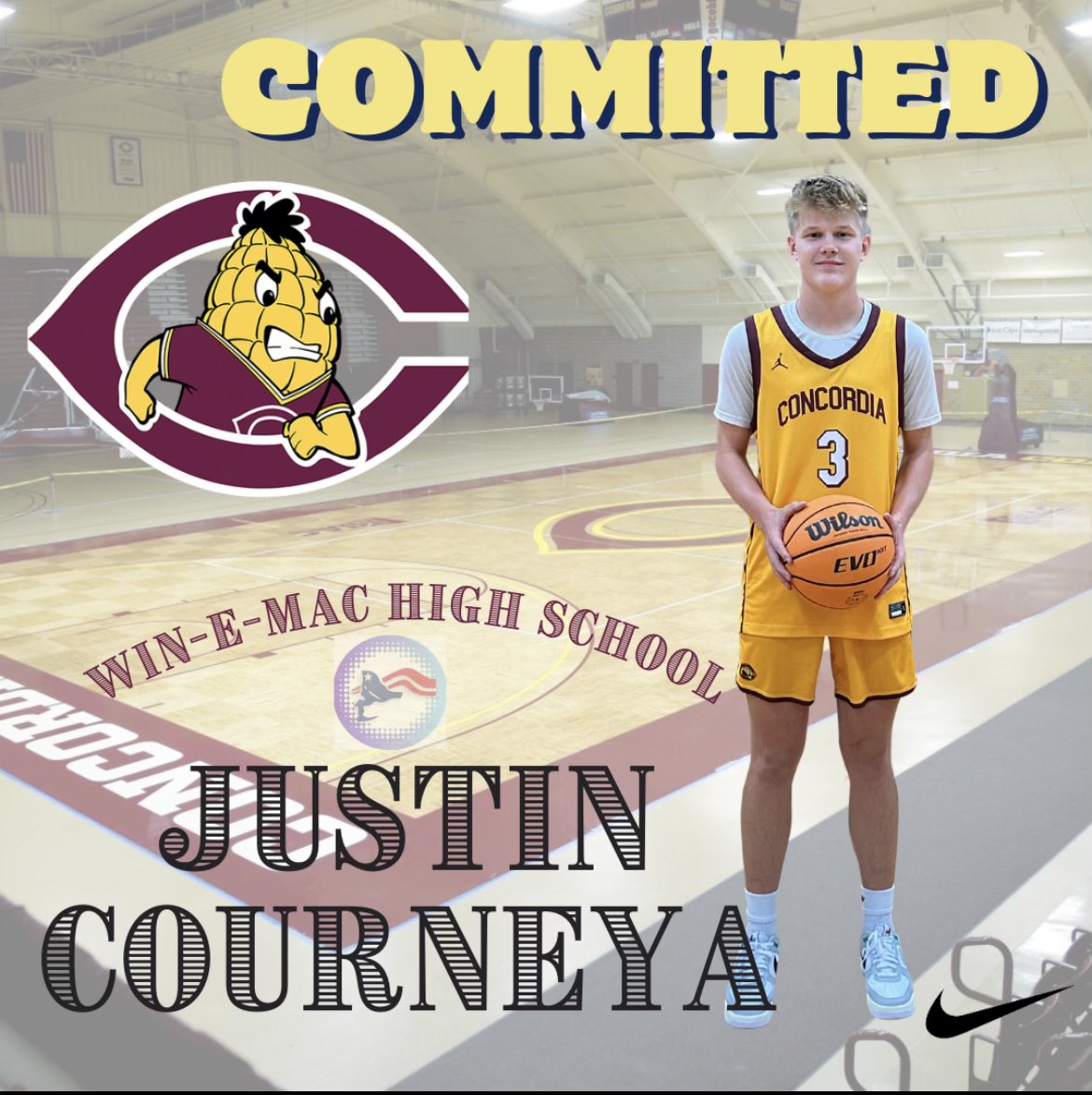 Justin Courneya (@courneya_justin) on Twitter photo I’m excited to announce my commitment to Concordia where I’ll continue my academic and athletic career. Thank you to my family, teammates, coaches and countless other people that have helped me grow as a person and player.
Roll Cobbs! 🌽 <a href="/CobberHoops/">Cobber Basketball</a> <a href="/CoachBormann/">Tyler Bormann</a> <a href="/CadeNiehaus/">Cade Niehaus</a> I’m excited to announce my commitment to Concordia where I’ll continue my academic and athletic career. Thank you to my family, teammates, coaches and countless other people that have helped me grow as a person and player.
Roll Cobbs! 🌽 <a href="/CobberHoops/">Cobber Basketball</a> <a href="/CoachBormann/">Tyler Bormann</a> <a href="/CadeNiehaus/">Cade Niehaus</a>